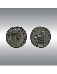 Aelius, Sestertius 137 CE @ High relief portrait