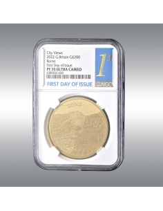 City View, Rome, 2 Ounces Gold Proof, NGC PF70UC