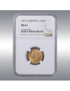 Victoria, 1/2 Sovereign 1871 @ NGC MS61