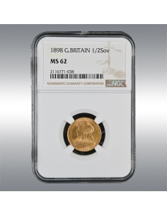 Victoria, 1/2 Sovereign 1898 @ NGC MS62