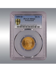 20 Francs Helvetia 1894 @ PCGS MS64