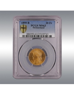 20 Francs Helvetia 1895 @ PCGS MS63