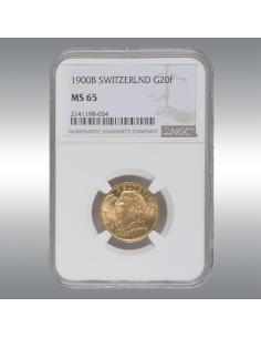 20 Francs Vreneli 1900 @ NGC MS65