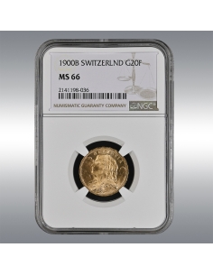 20 Francs Vreneli 1900 @ NGC MS66