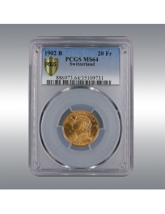 20 Francs Vreneli 1902 @ PCGS MS64