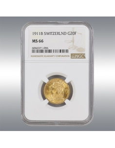 20 Francs Vreneli 1911 @ NGC MS66