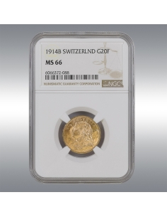 20 Francs Vreneli 1914 @ NGC MS66