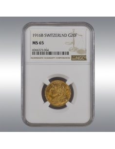 20 Francs Vreneli 1916 @ NGC MS65
