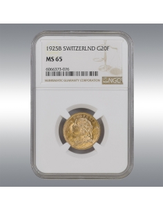 20 Francs Vreneli 1925 @ NGC MS65