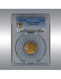 10 Francs Vreneli 1916 @ PCGS MS66