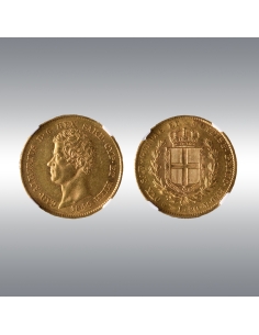Carlo Alberto, 20 Lire 1849 @ NGC AU58 2