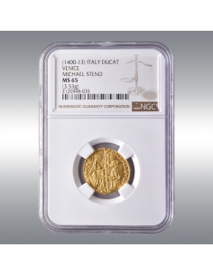 Michael Steno, Ducat @ 1400-1413 - NGC MS 65