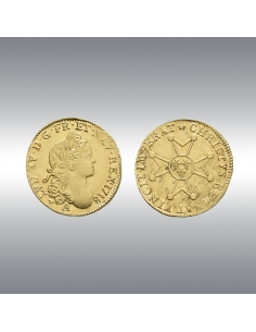 Louis XV, Louis d'or @ à la croix "Chevalier" 1718A