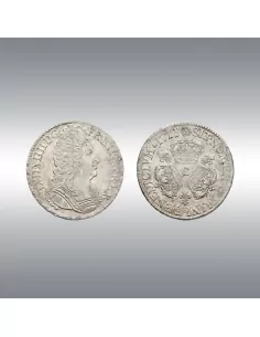 Louis XIV, Ecu aux @ 3 couronnes 1711C
