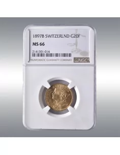 20 Francs Vreneli 1897B @ NGC MS66