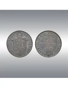 Pattern 25 Centimes 1847 @ Stuker Collection, Leu (1972)