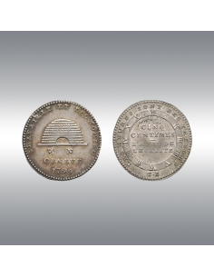 1/2 Décime (5 Centimes) 1794 @ Of the highest rarity